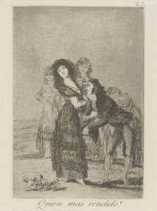 Qui est le plus vaincu ?, pl. 27 de la série Los caprichos - Francisco de Goya