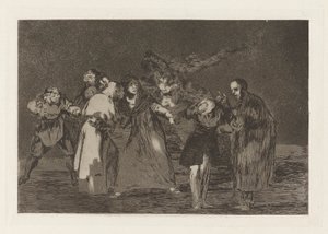 Sanan cuchilladas mas no malas palabras (Les blessures guérissent plus vite que les mots hâtifs), de la série Los disparates (Los proverbios) - Francisco de Goya
