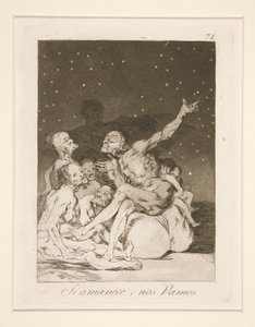 Si amanece, nos vamos (Quand le jour se lève, nous partirons), pl. 71 de la série Los caprichos - Francisco de Goya