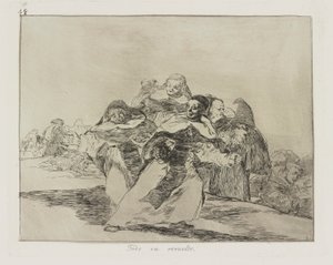 Todo va revuelto. (Tout est sens dessus dessous.), pl. 42 de la série Los desastres de la guerra (Les désastres de la guerre) - Francisco de Goya