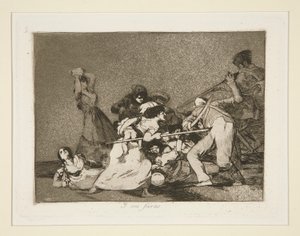 Et ils sont comme des bêtes sauvages, pl. 5 de Los desastres de la guerra