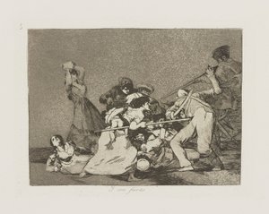 Y son fieras., pl. 5 de la série Los desastres de la guerra - Francisco de Goya