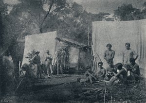Guaranys visitant un campement, 1895 - Francisco Henszler