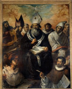 Saint Basile dictant sa doctrine - Francisco Herrera