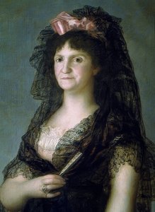 Portrait de Maria Lusia avec mantille (détail) - Francisco de Goya
