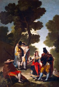 Une Maja et des galants - Francisco de Goya