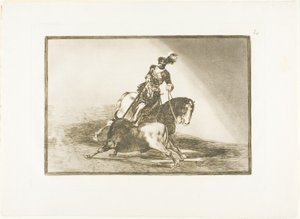Charles V transperçant un taureau dans l