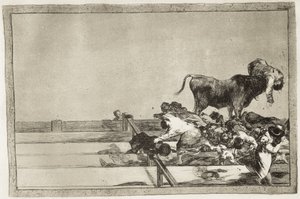 GOYA Y LUCIENTES, Francisco de (1746-1828). Événements terribles dans les premiers rangs de l