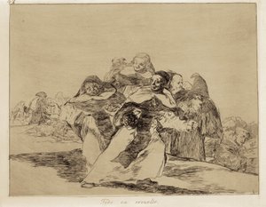 Tout est sens dessus dessous. 1810-1820. (17.6 x 22.2 cm). Planche 42 de "Les Désastres de la guerre". Eau-forte. ESPAGNE. MADRID (COMMUNAUTÉ AUTONOME). Madrid. Musée du Prado - Francisco Jose de Goya y Lucientes