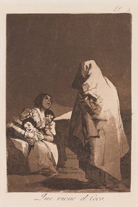 Voici le Croque-mitaine, fin 18ème-début 19ème siècle (impression) - Francisco de Goya