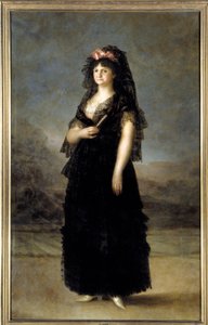 Portrait en pied de la reine d