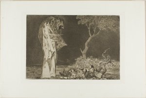 Soldats effrayés par un fantôme, de Disparates, publié comme planche 2 dans Los Proverbios - Francisco Jose de Goya y Lucientes