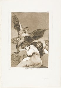 Les colporteurs - Rafales de vent, planche 48 de Los Caprichos - Francisco Jose de Goya y Lucientes