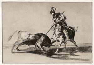 Le Cid Campeador attaquant un taureau avec sa lance - Francisco de Goya