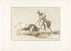 Le Cid Campeador transperçant un autre taureau, planche onze de L