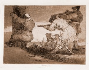 Les Désastres de la guerre : Barbares ! (gravure d