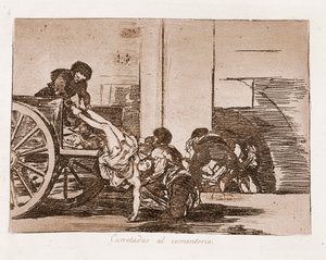 Les Désastres de la guerre : Charrettes vers le cimetière - Francisco de Goya