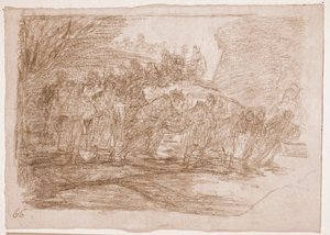 Les Désastres de la guerre : Ils ne connaissent pas le chemin (dessin préparatoire) - Francisco de Goya
