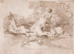 Les désastres de la guerre : Ils en profitent (dessin préparatoire) - Francisco de Goya
