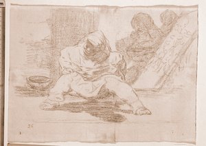 Les désastres de la guerre : Quelle folie ! (dessin préparatoire) - Francisco de Goya