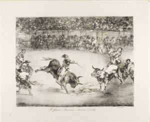 Le célèbre Américain, Mariano Ceballos, des Taureaux de Bordeaux - Francisco Jose de Goya y Lucientes