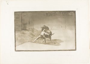 Le célèbre Martincho place les banderilles, jouant le taureau avec le mouvement de son corps, planche 15 de L