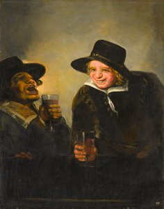 Les buveurs, vers 1850