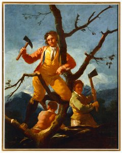 Carton des graveurs de bois pour une tapisserie à l
