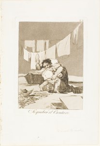 Oui, il a cassé le pot, planche 25 de Los Caprichos - Francisco Jose de Goya y Lucientes
