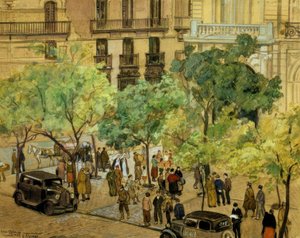 Un palais incautado, 1937, dessin sur carton