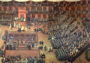 Auto de Fé sur la Plaza Mayor, Madrid, 30 juin 1680 (détail)