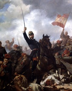Le général Juan Prim y Prats (1814-70) à la bataille de Tétouan en 1860