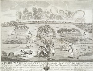 Vue correcte de la bataille près de la ville de la Nouvelle-Orléans