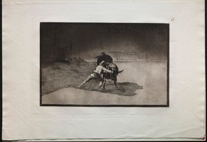 Les célèbres Martincho placent les banderilles en jouant avec le taureau, 1876 - Francisco de Goya
