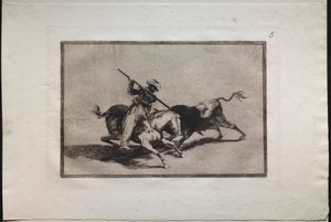 Corridas : Le fougueux Maure Gazul est le premier à combattre selon les règles - Francisco de Goya