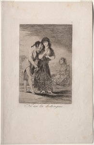 Caprichos : Même ainsi, il ne peut pas la comprendre - Francisco de Goya