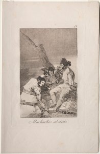 Caprichos : Les gars se préparent - Francisco de Goya