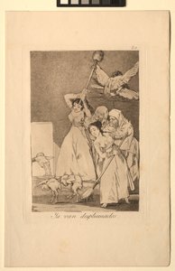 Caprichos : Les voilà plumés - Francisco de Goya