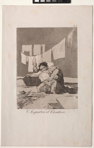 Caprichos: Oui, il a cassé le pot. - Francisco de Goya