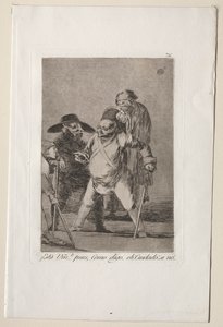 Caprices : Vous comprenez ?... Eh bien, comme je dis... eh ! Attention ! Sinon... - Francisco de Goya
