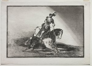 Charles V transperçant un taureau dans l