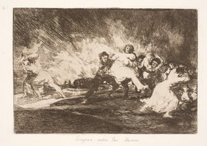 Ils fuient à travers les flammes (41) - Francisco de Goya