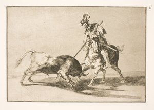 El Cid Campeador empale un autre taureau - Francisco de Goya