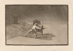 El famoso Martincho poniendo banderillas al quiebro - Francisco de Goya
