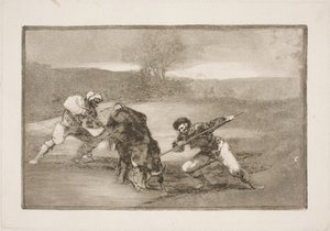 Une autre façon de chasser à pied - Francisco de Goya