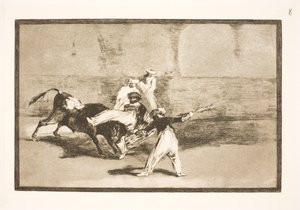 Un Maure capturé par le taureau dans l