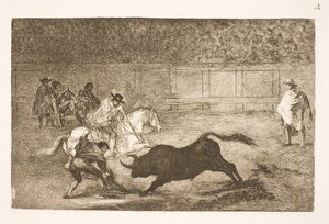 Un cavalier espagnol casse des lances courtes avec l