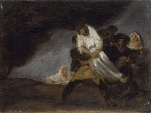 F. de Goya, Moine pendu / Peinture - Francisco de Goya
