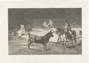 Fernando del Toro défiant un taureau (La Tauromaquia) - Francisco de Goya