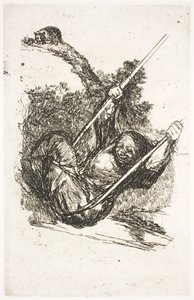 Sorcière sur une balançoire - Francisco de Goya